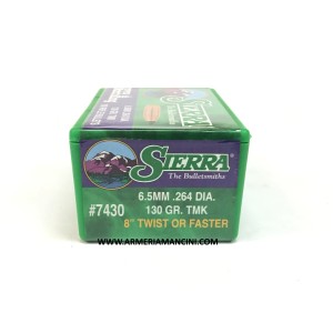 Palle Sierra Tipped Matchking Cal 6,5 Gr 130 Tmk