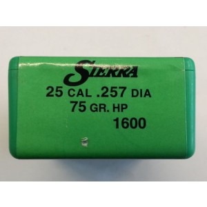 Palle Sierra Varminter Cal 25 Gr 75 Hp