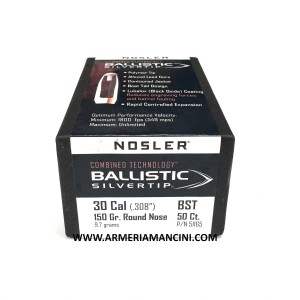Palle Nosler Ballistic Silvertip Cal 30 Gr 150 RN