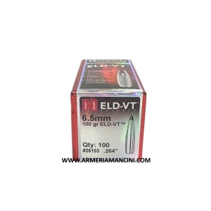 Palle Hornady Eld Vt Cal 6,5 Mm Gr 100