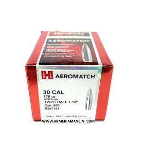 Palle Hornady Aeromatch Cal 30 Gr 175 HPBT